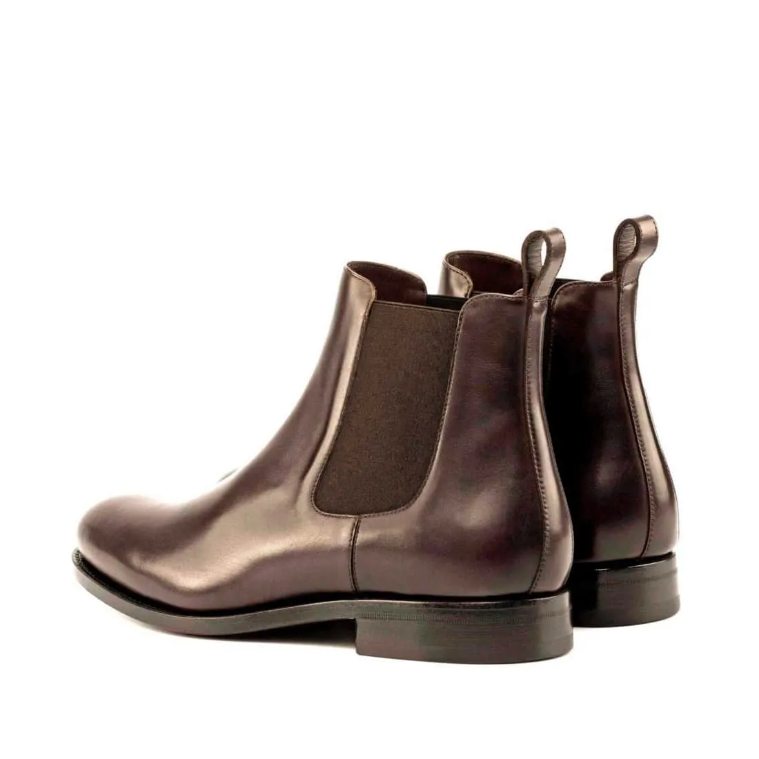 Cheslea Boots en cuir marron foncé (forme ronde)