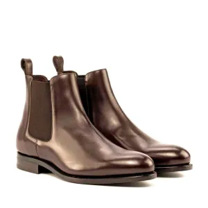 Cheslea Boots en cuir marron foncé (forme ronde)