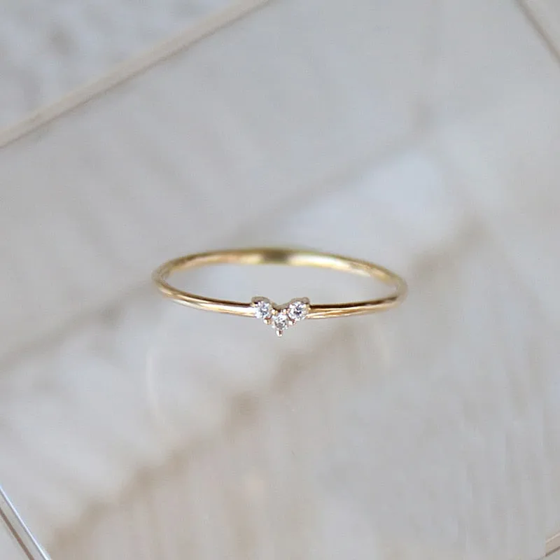 Chic Dainty Heart Ring