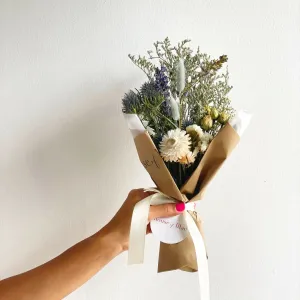 Chic Dried Flower Bouquet- Seafoam