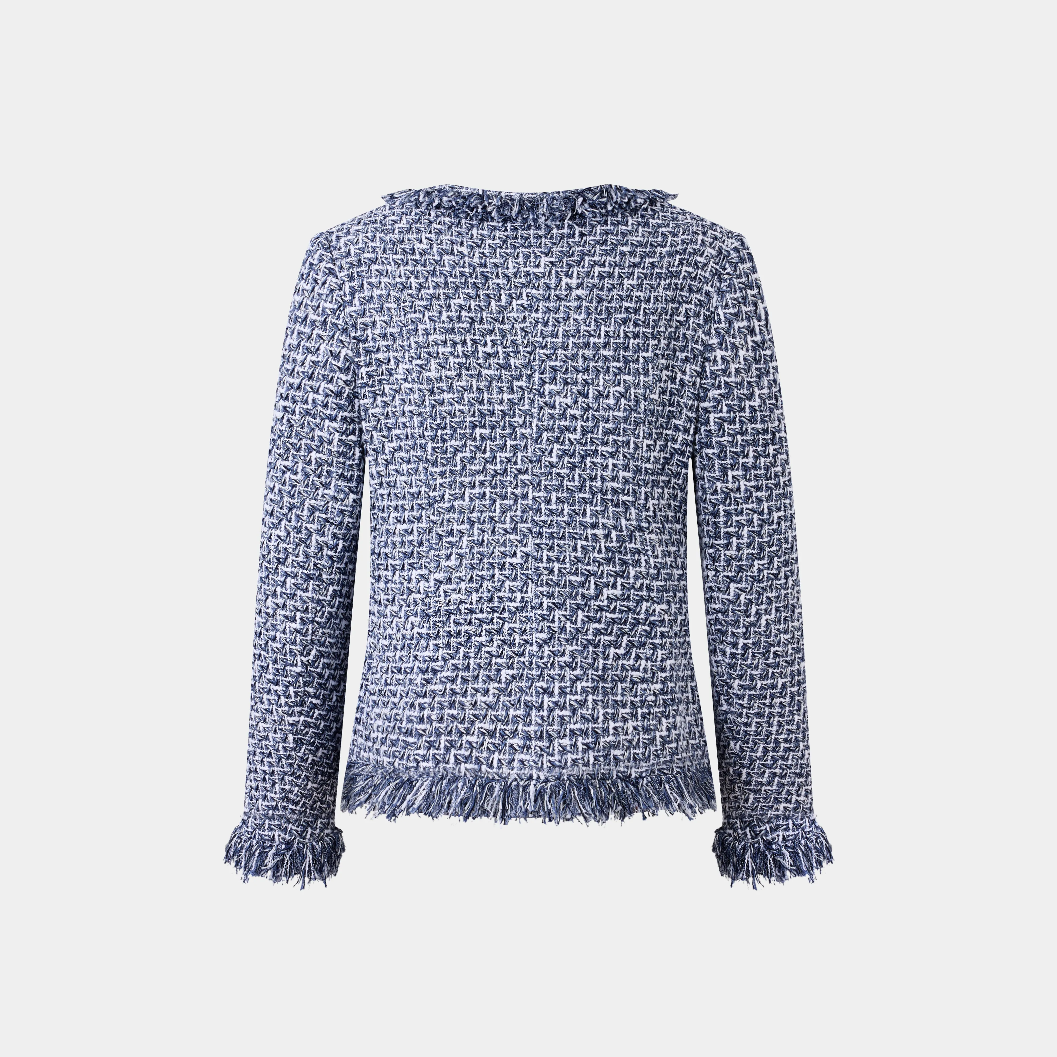 CHIC VIOLET TWEED JACKET, A VIBRANT TOUCH OF ELEGANCE