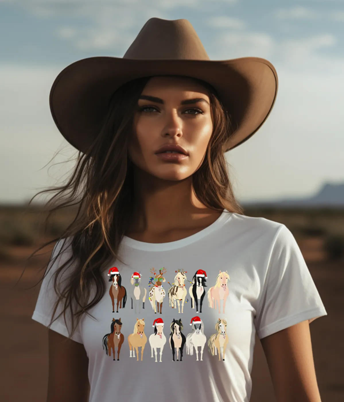 Christmas Horse Shirt Tee