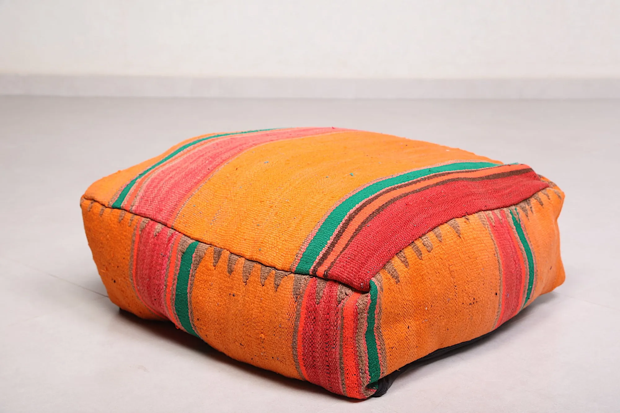 Colorful Kilim woven Pouf Ottoman