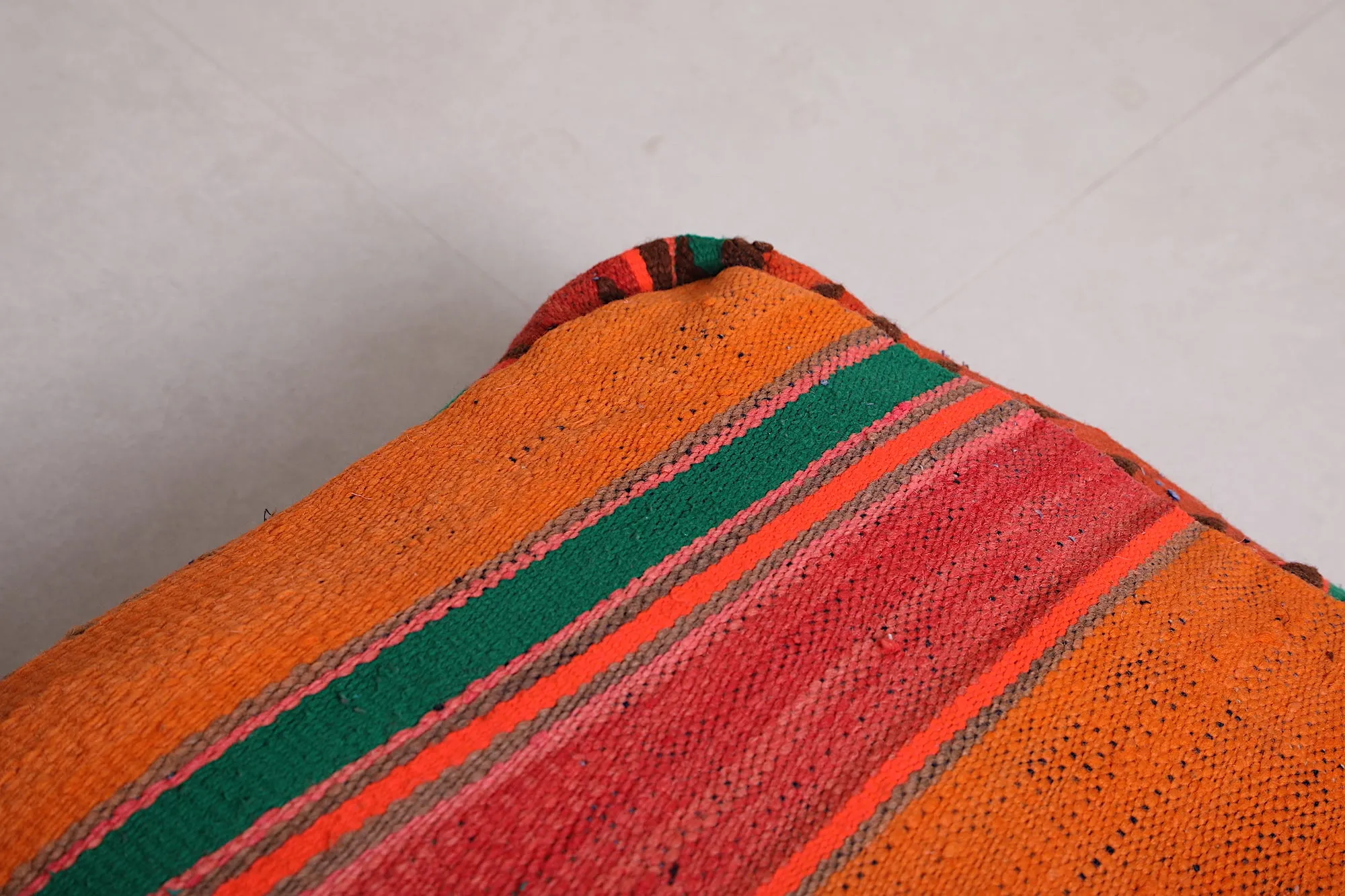 Colorful Kilim woven Pouf Ottoman