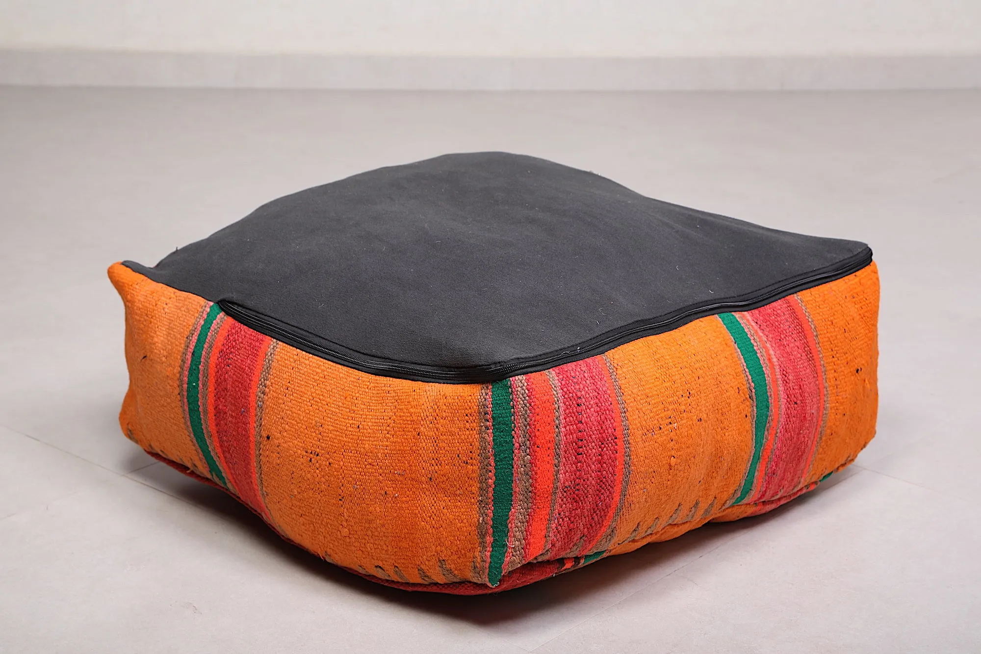 Colorful Kilim woven Pouf Ottoman