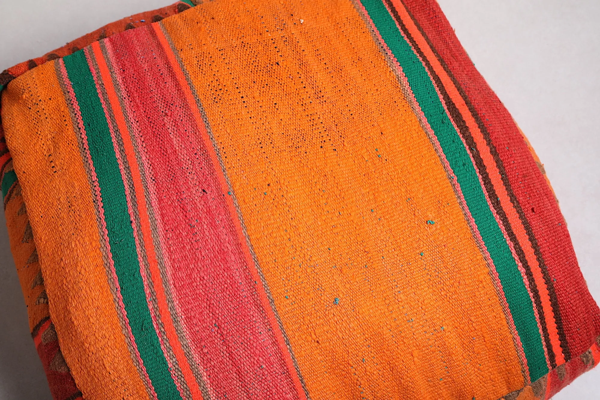 Colorful Kilim woven Pouf Ottoman