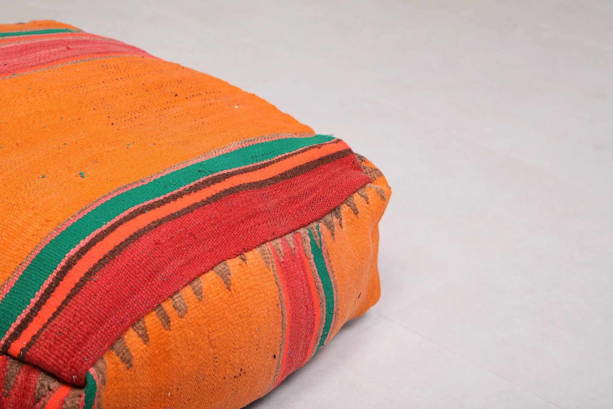 Colorful Kilim woven Pouf Ottoman