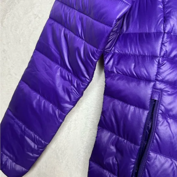 Columbia Turbo Down 650 Purple Jacket Coat Full Zip Omni Heat Warm Ski Cabin
