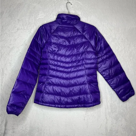 Columbia Turbo Down 650 Purple Jacket Coat Full Zip Omni Heat Warm Ski Cabin