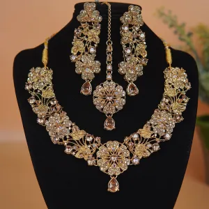 Copper Gold Look Stylish Necklace Set