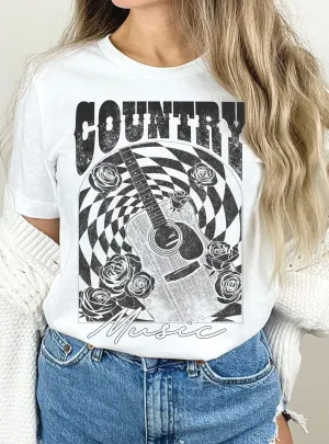 COUNTRY MUSIC TEE - WHITE