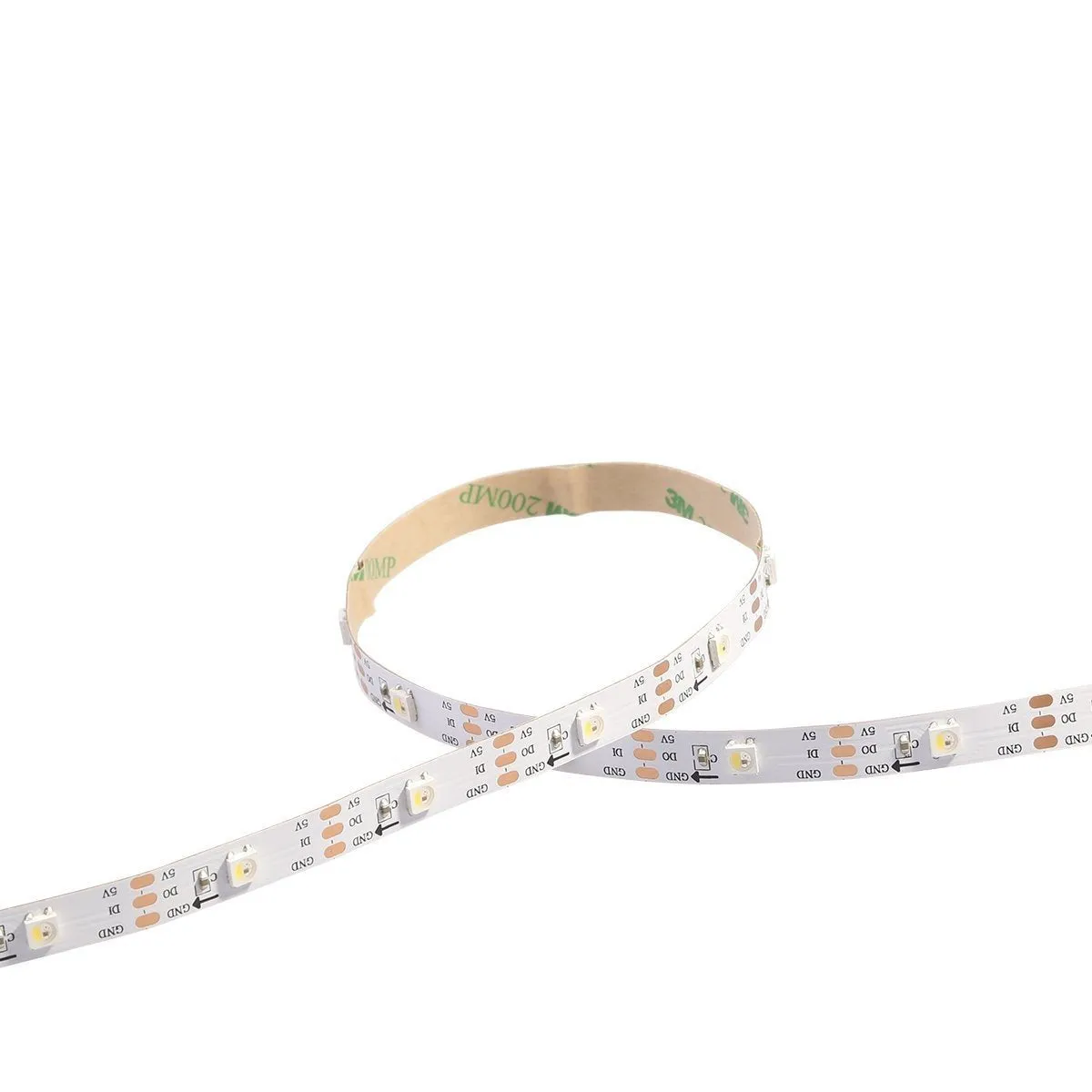 DC 5V SK6812 Individually Addressable LED Strip Light 5050 RGBW 16.4 Feet (500cm) 30LED/Meter LED Pixel Flexible Tape White PCB