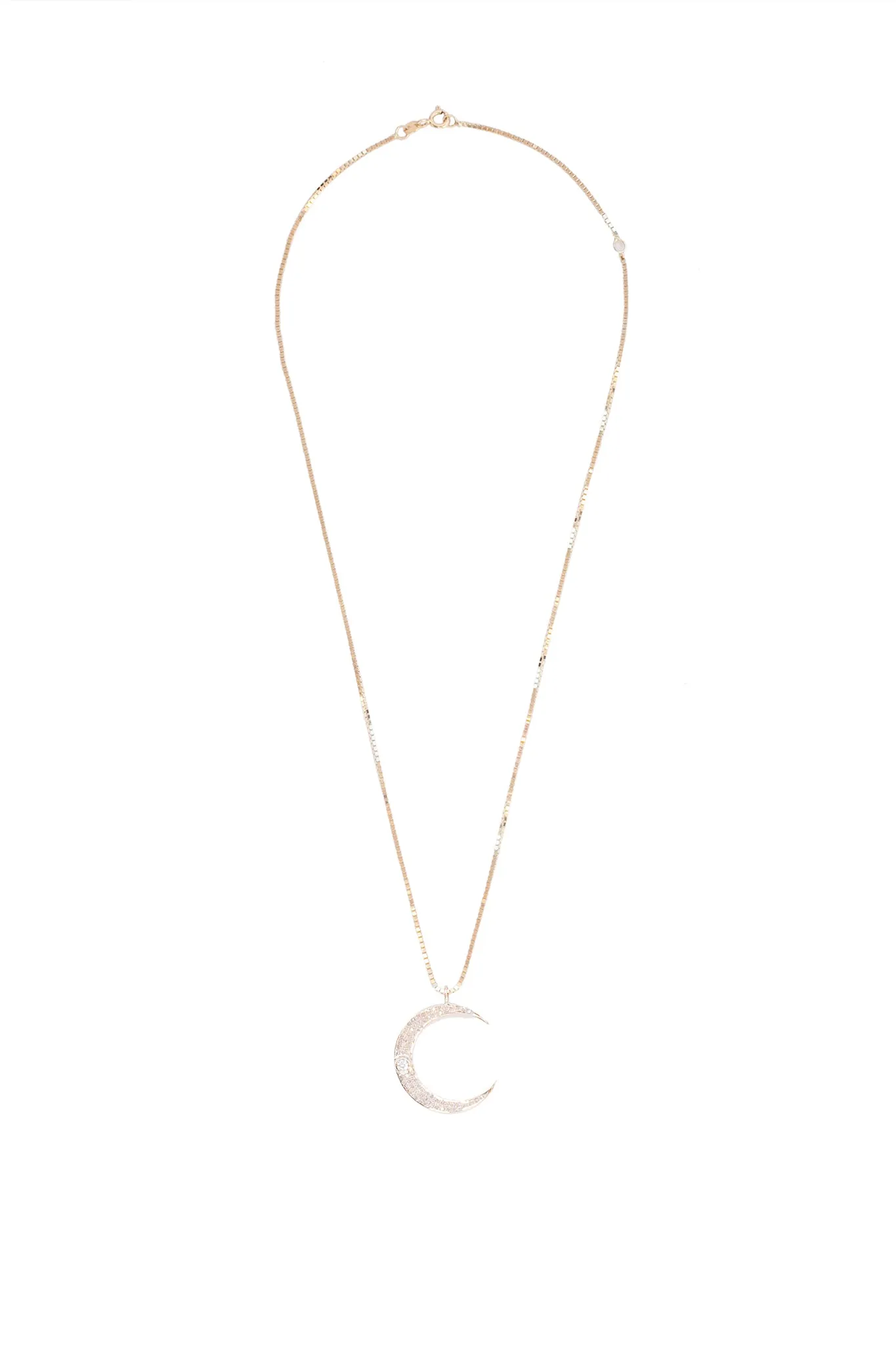 Diamond Crescent Moon Necklace