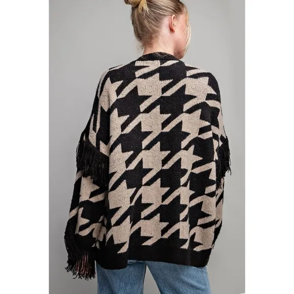 ee:some Boho Cozy Chic Oversized Fringe Cardigan