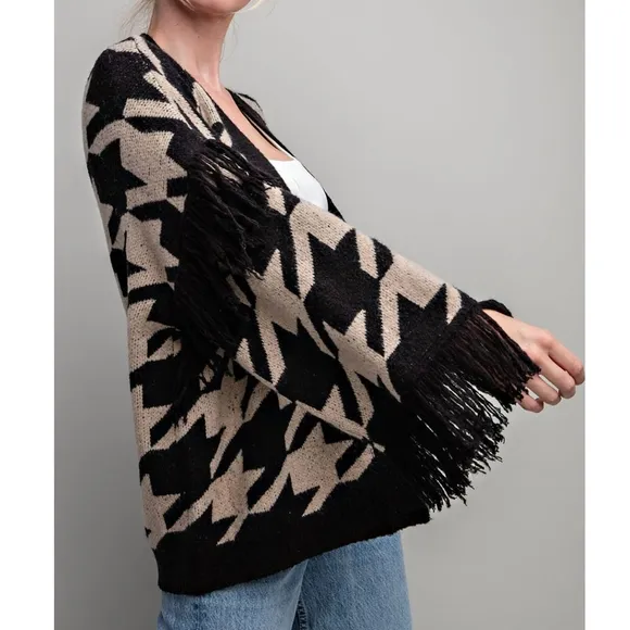 ee:some Boho Cozy Chic Oversized Fringe Cardigan