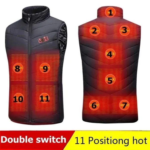 Electric Heating Vest Jacket - 11 Heat Spots