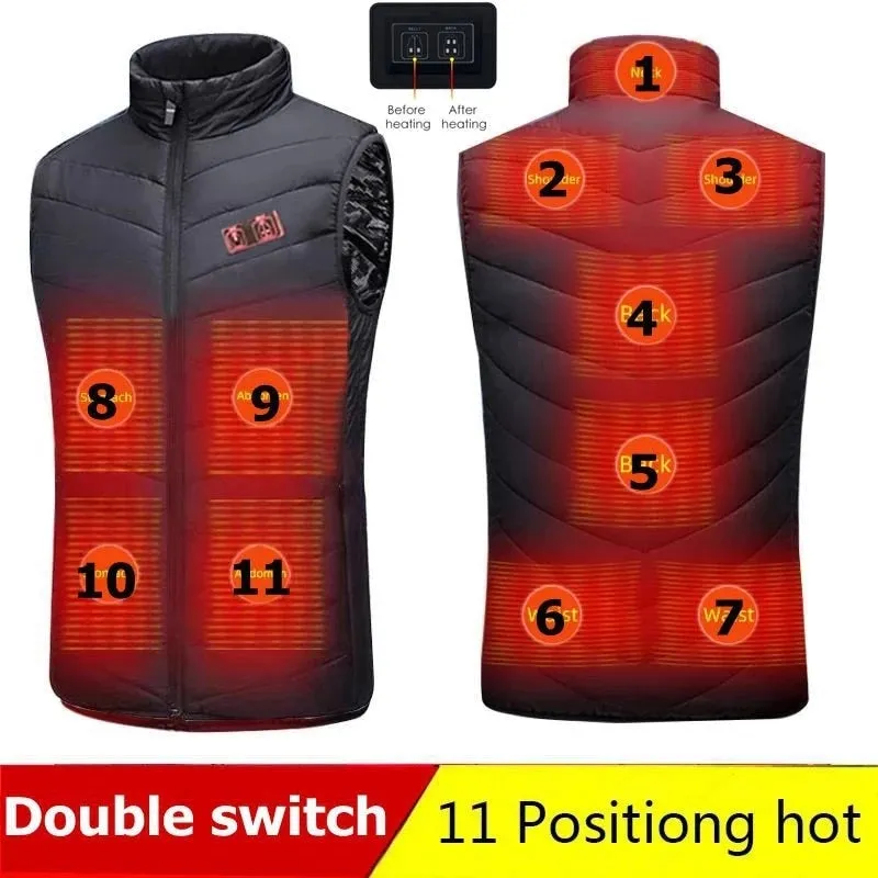Electric Heating Vest Jacket - 11 Heat Spots