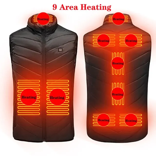 Electric Heating Vest Jacket - 11 Heat Spots