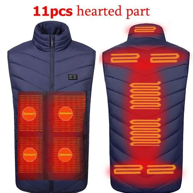 Electric Heating Vest Jacket - 11 Heat Spots