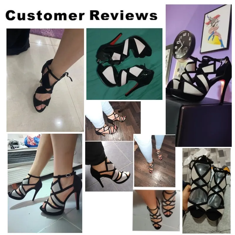 Elegance Women Sandals Platform High Heels Peep Toe