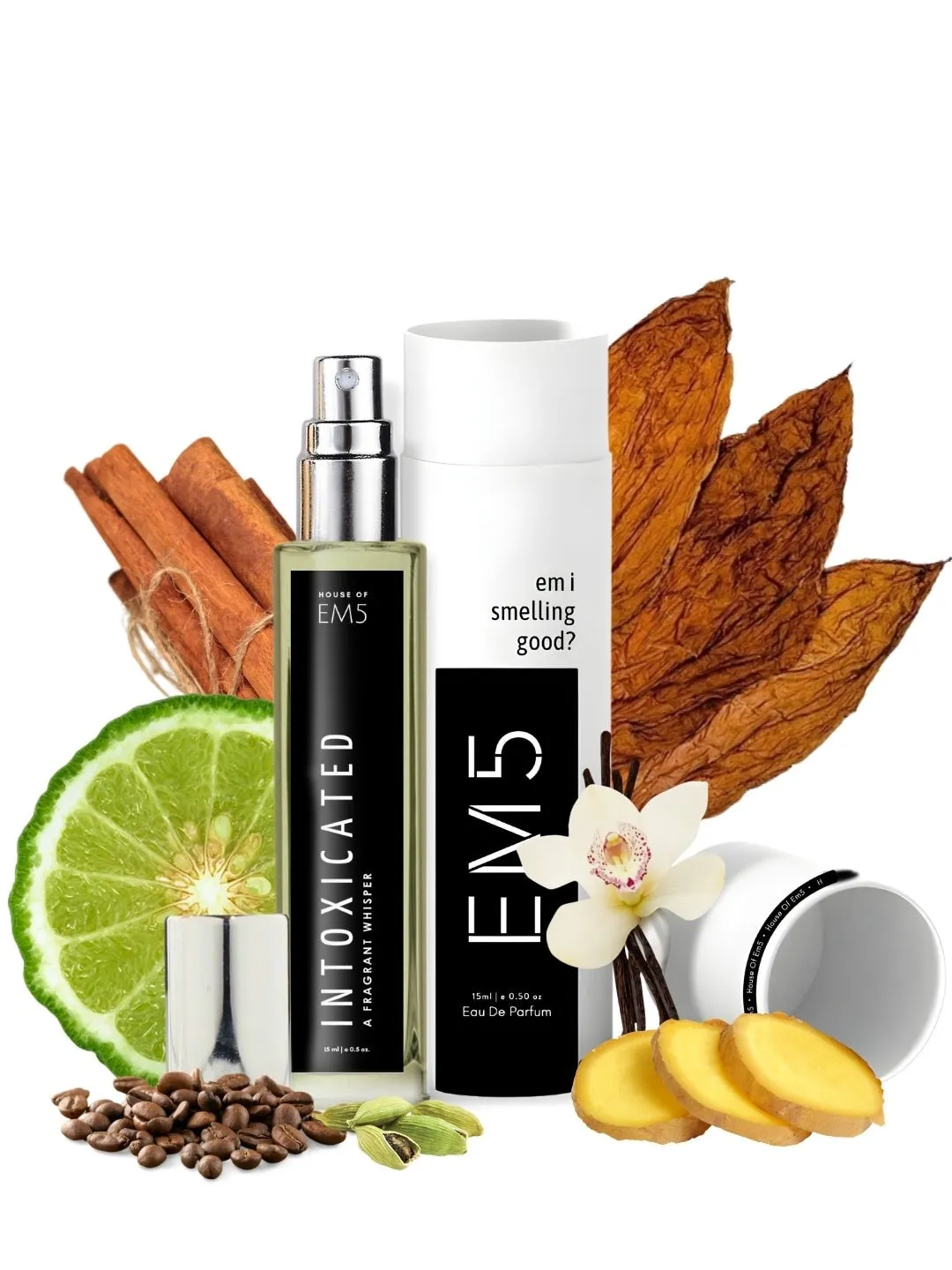 EM5™ Intoxicated Unisex Perfume | Eau de Parfum Spray for Men & Women | Cinnamon Warm Spicy Fragrance Accords | Luxury Gift for Him & Her | Sizes Available: 50 ml / 15 ml