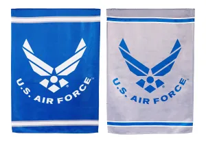 Embossed Suede Flag, House Size, Air Force,13es5064