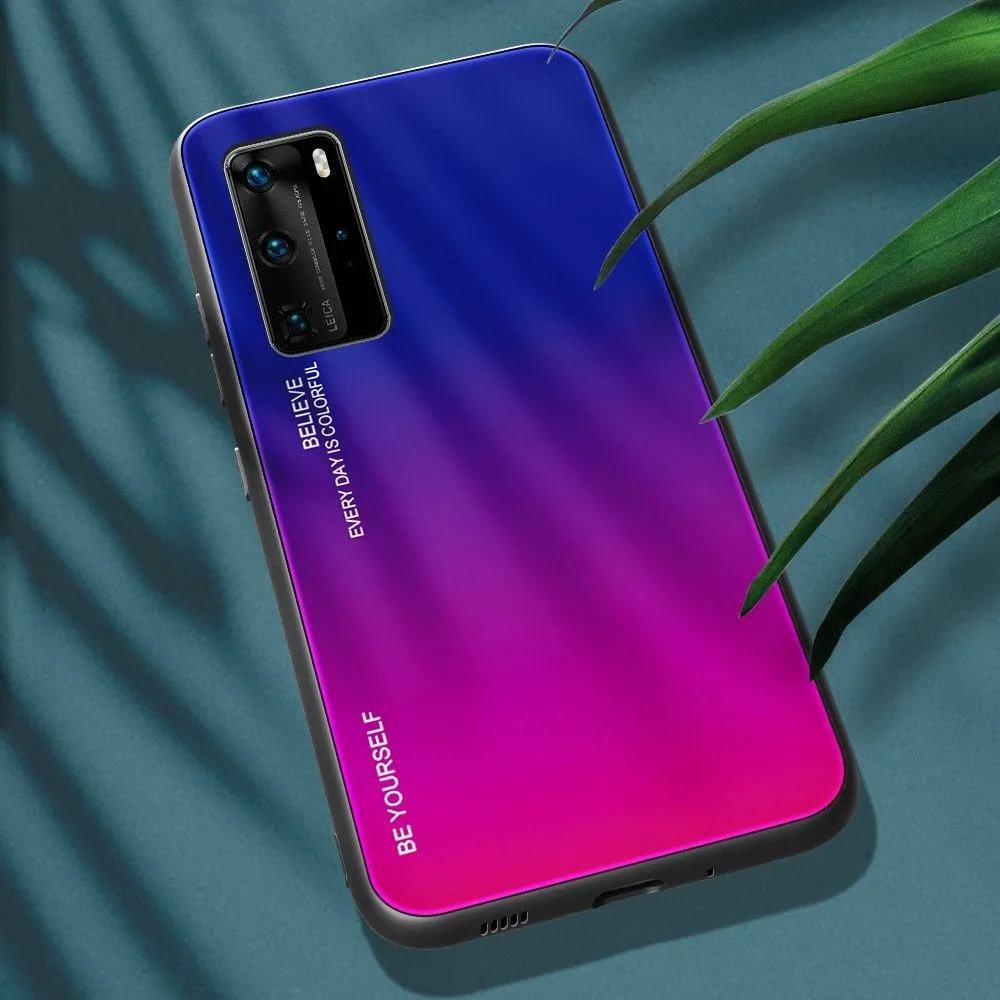Etui Gradient Glass Case - Huawei P40 Pro - Warm Sunset