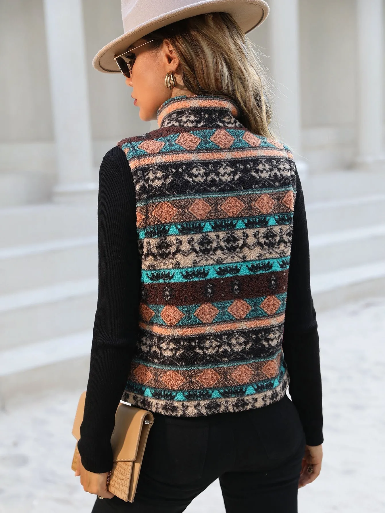 Faith, Hope, and Love Aztec Print Vest