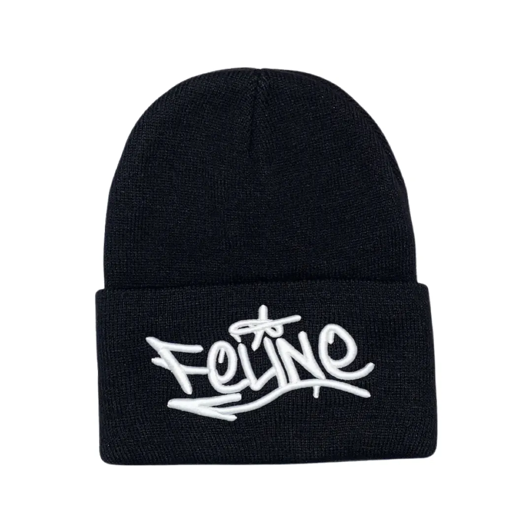 FELINE BLACK BEANIE