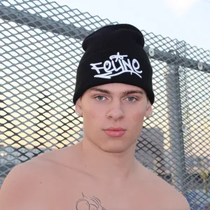 FELINE BLACK BEANIE