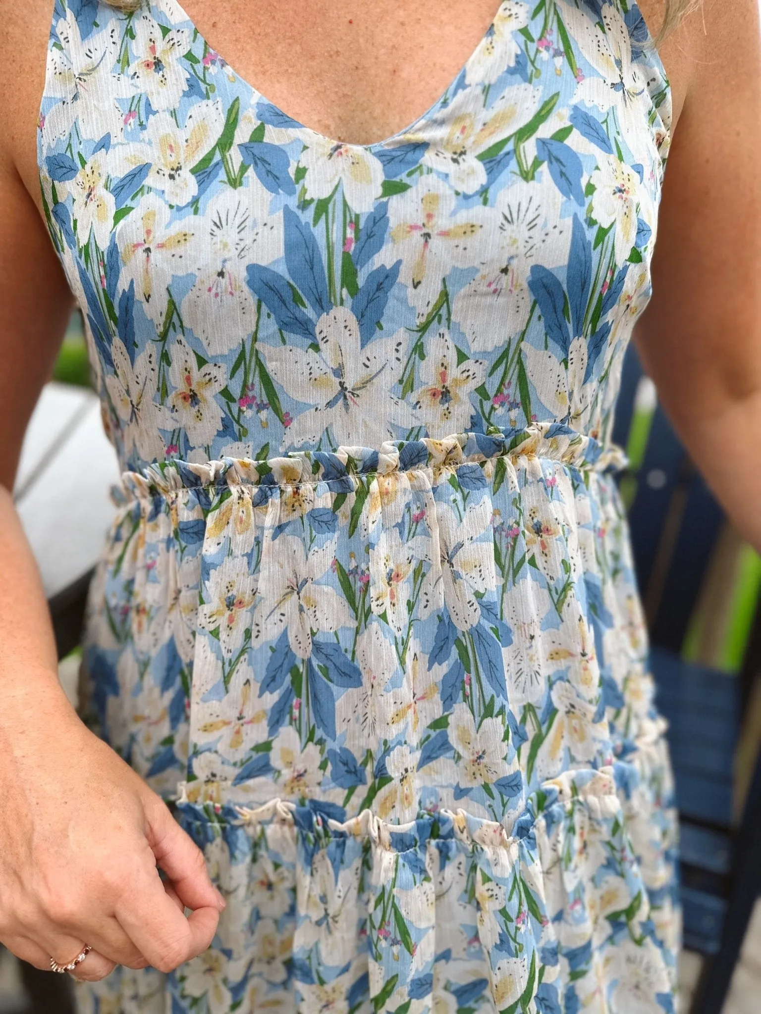 Fields of Blue Flowers Maxi