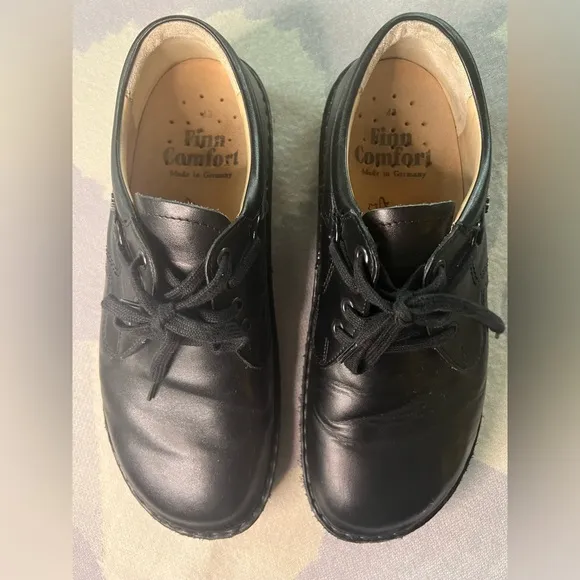 Finn Comfort Oxfords Men’s Leather Black Size 10