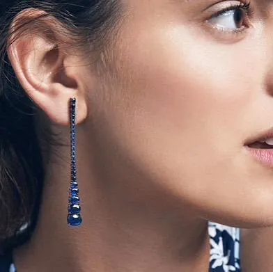 Flexible Cascade Sapphire Earrings