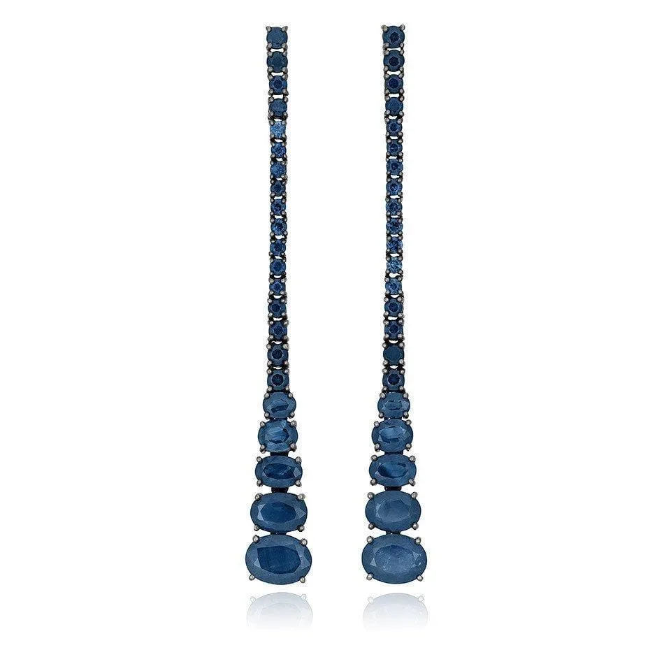Flexible Cascade Sapphire Earrings