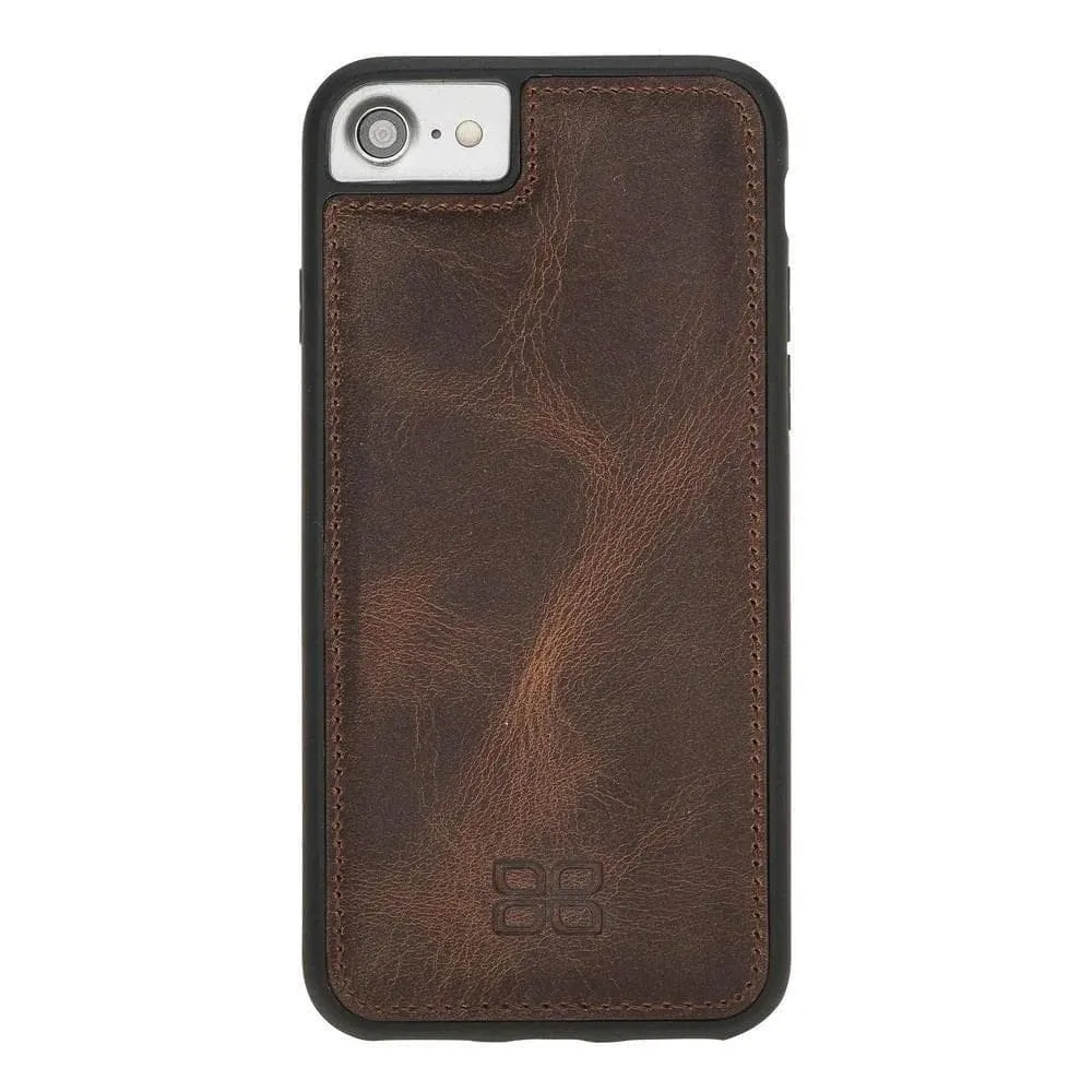 Flexible Genuine Leather Back Cover for Apple iPhone 8 Series