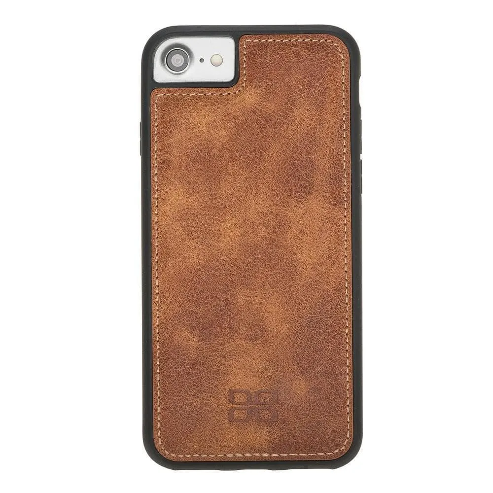 Flexible Genuine Leather Back Cover for Apple iPhone 8 Series
