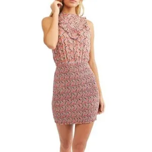 Free People I'm Your Favorite Smocked Floral Mini Dress Size Small