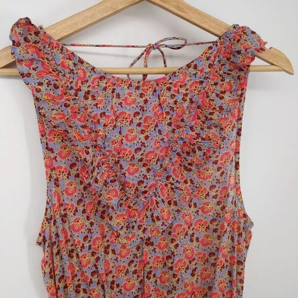 Free People I'm Your Favorite Smocked Floral Mini Dress Size Small