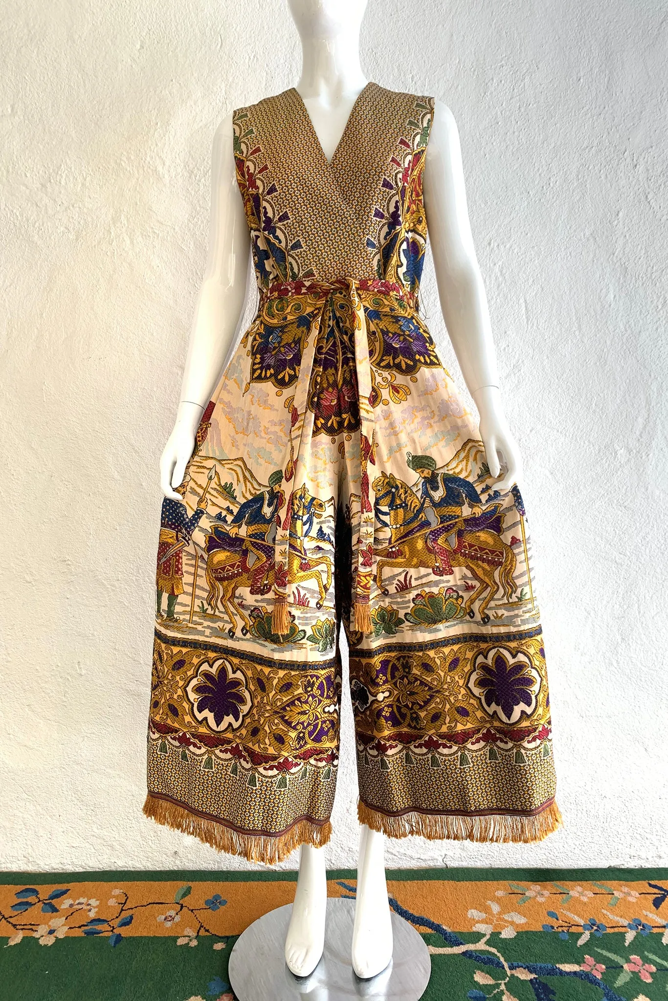 Fringed Tapestry Jumpsuit