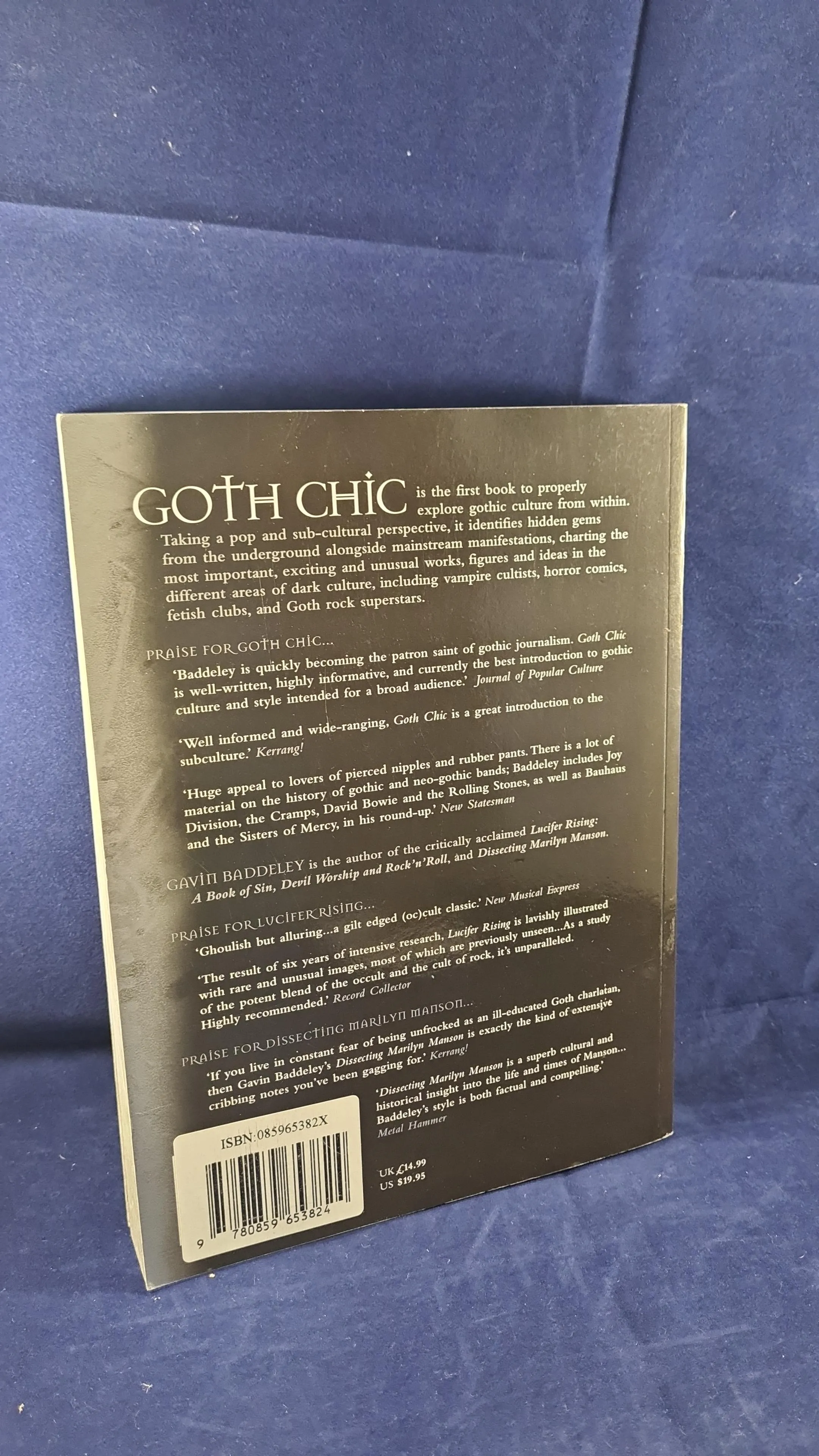 Gavin Baddeley - Goth Chic, Plexus Publishing, 2006, Paperbacks