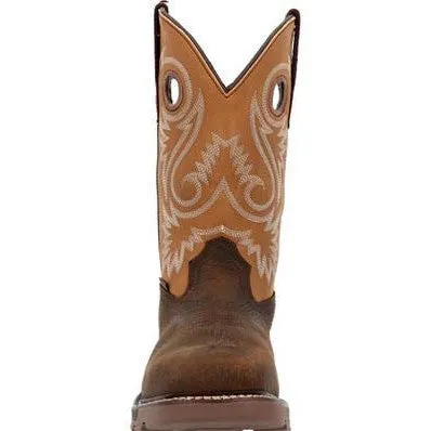 Georgia Men's Carbo Tec FLX 11" Soft Toe Waterproof Western Work Boot- Brown- GB00671