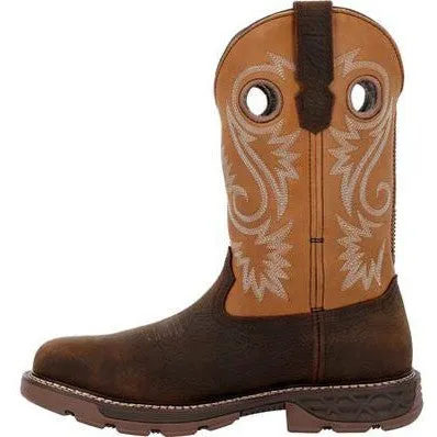 Georgia Men's Carbo Tec FLX 11" Soft Toe Waterproof Western Work Boot- Brown- GB00671