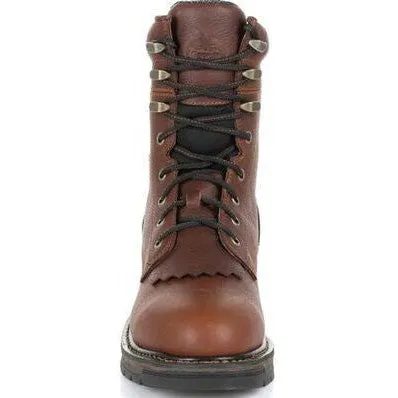 Georgia Men's Carbo Tec LT 8" Soft Toe Waterproof Lacer Work Boot -Brown- GB00309
