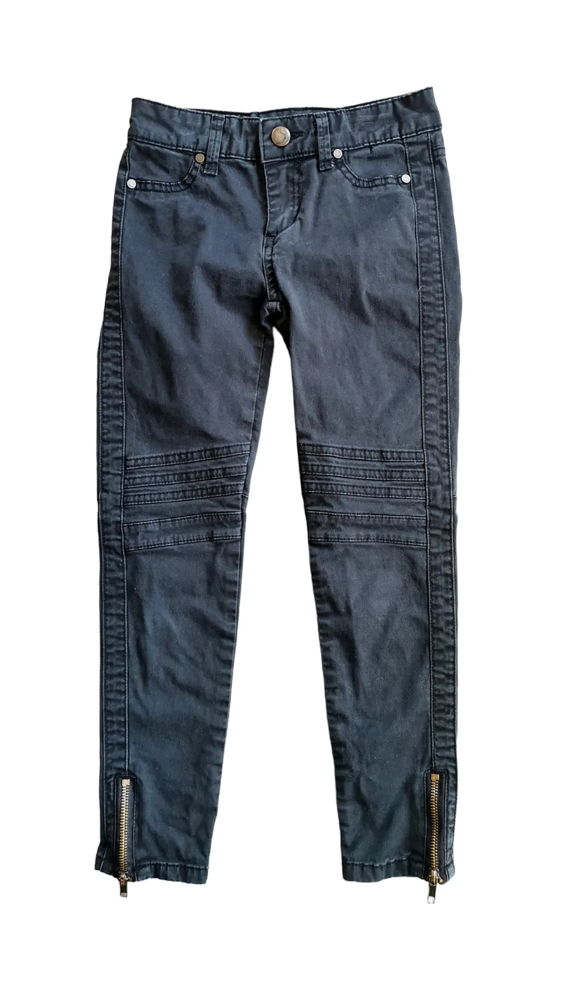 GIRL SIZE 8 YEARS - JOE'S, Stylish Moto Pants, Black VGUC B35