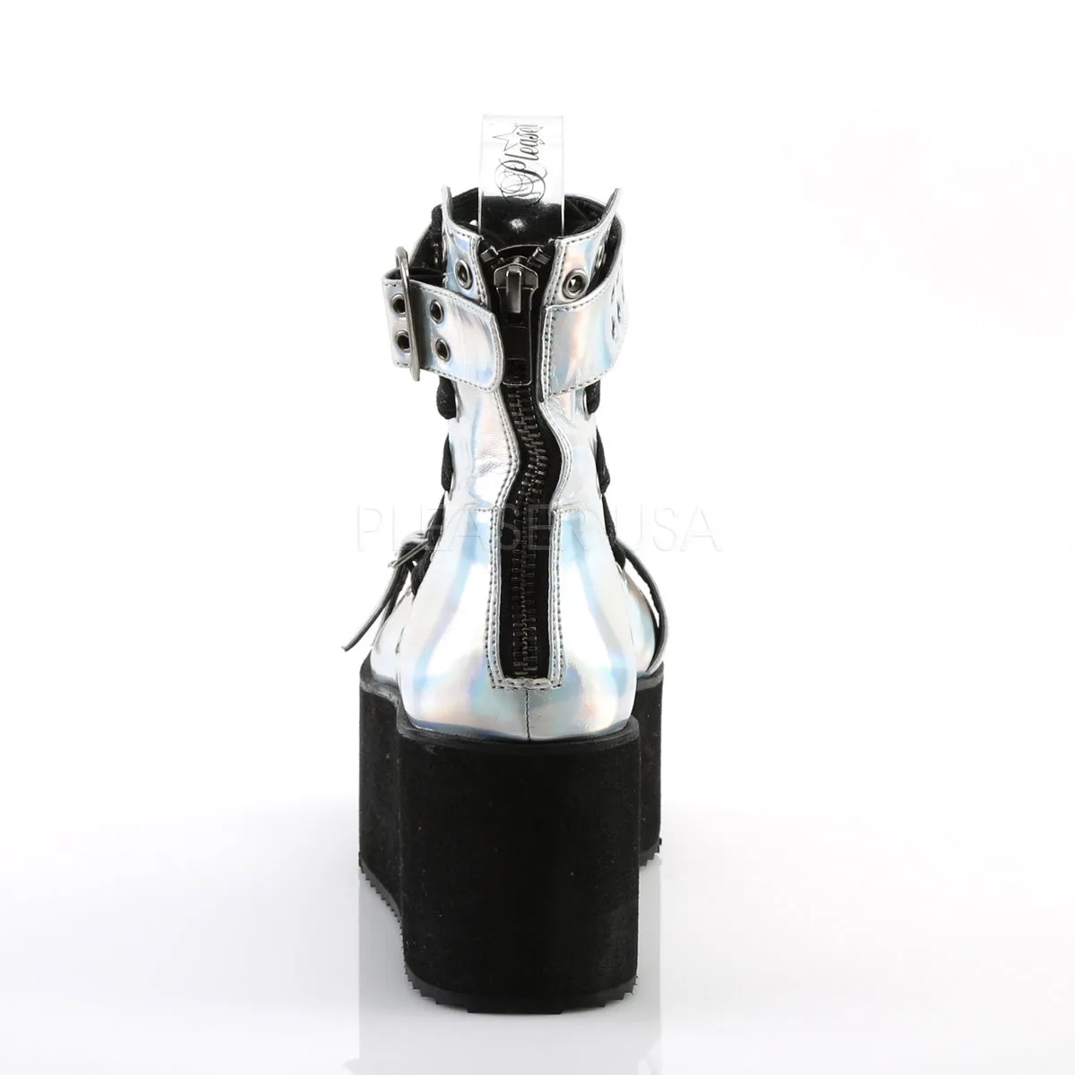 GRIP-105  Silver Hologram Vegan Leather