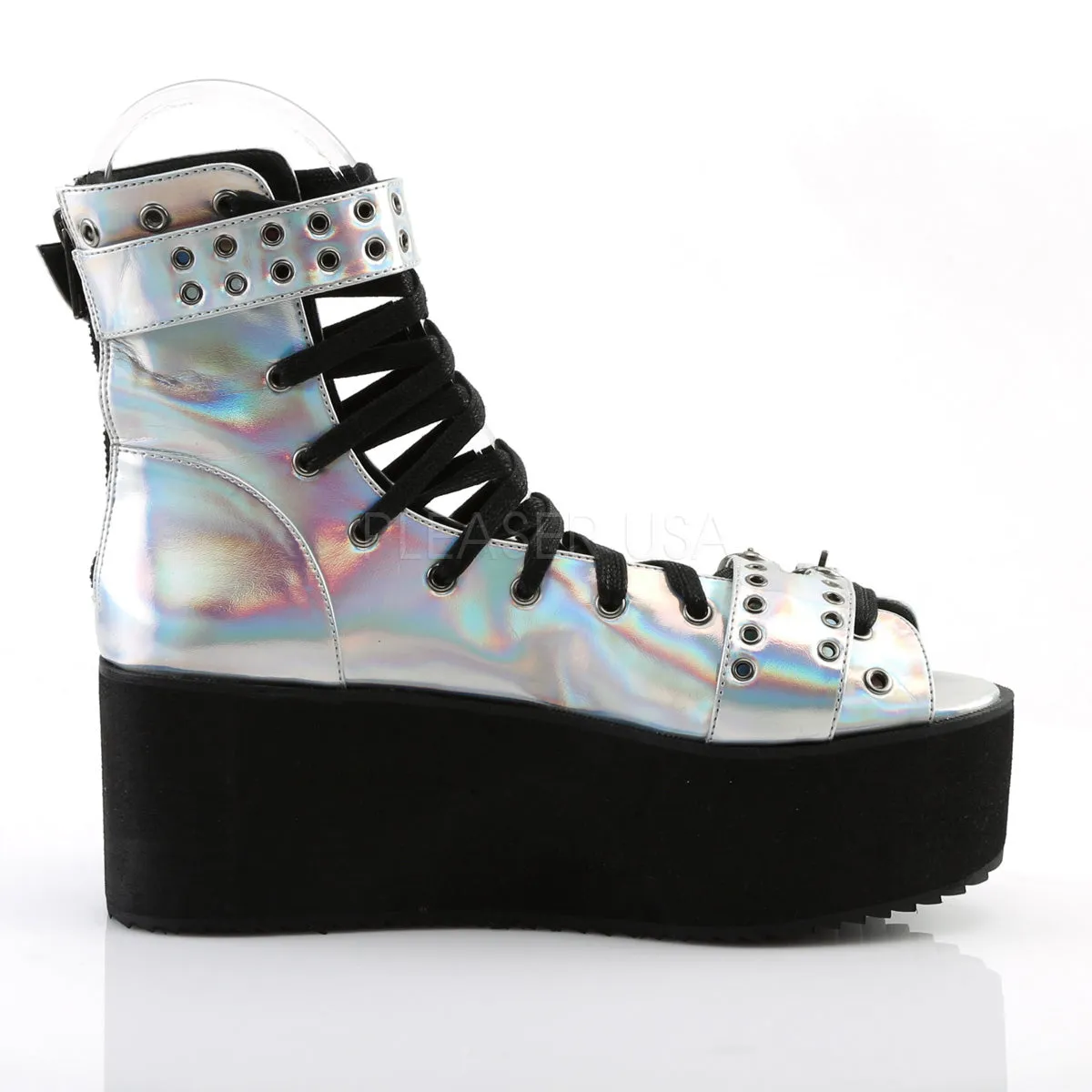 GRIP-105  Silver Hologram Vegan Leather