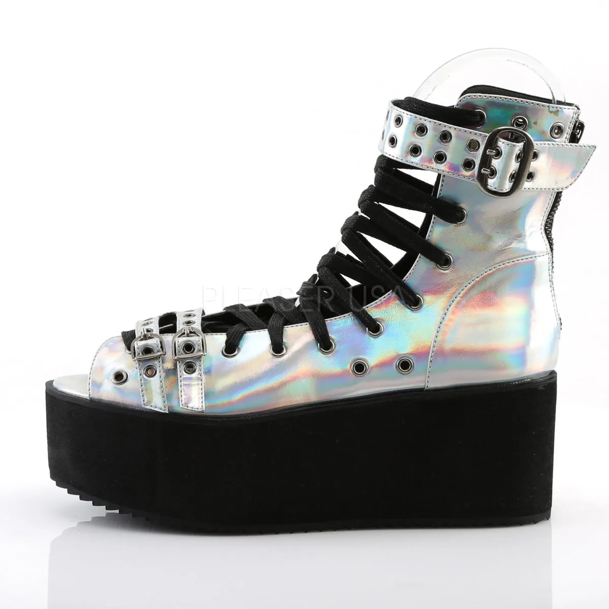 GRIP-105  Silver Hologram Vegan Leather