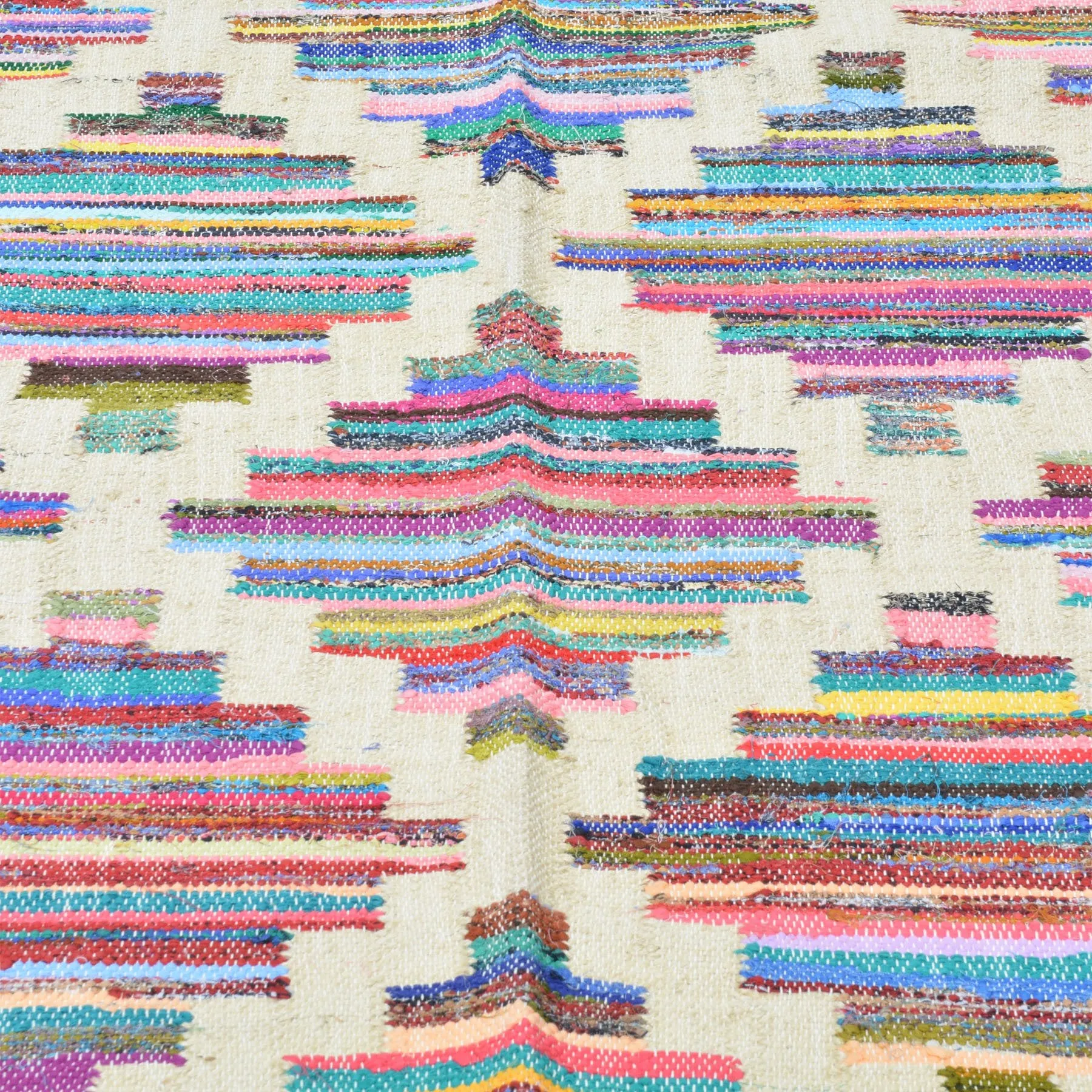 Hand-Woven Modern Oriental Geometric Design Flatweave Rug (Size 8.10 X 11.10) Brrsf-6069