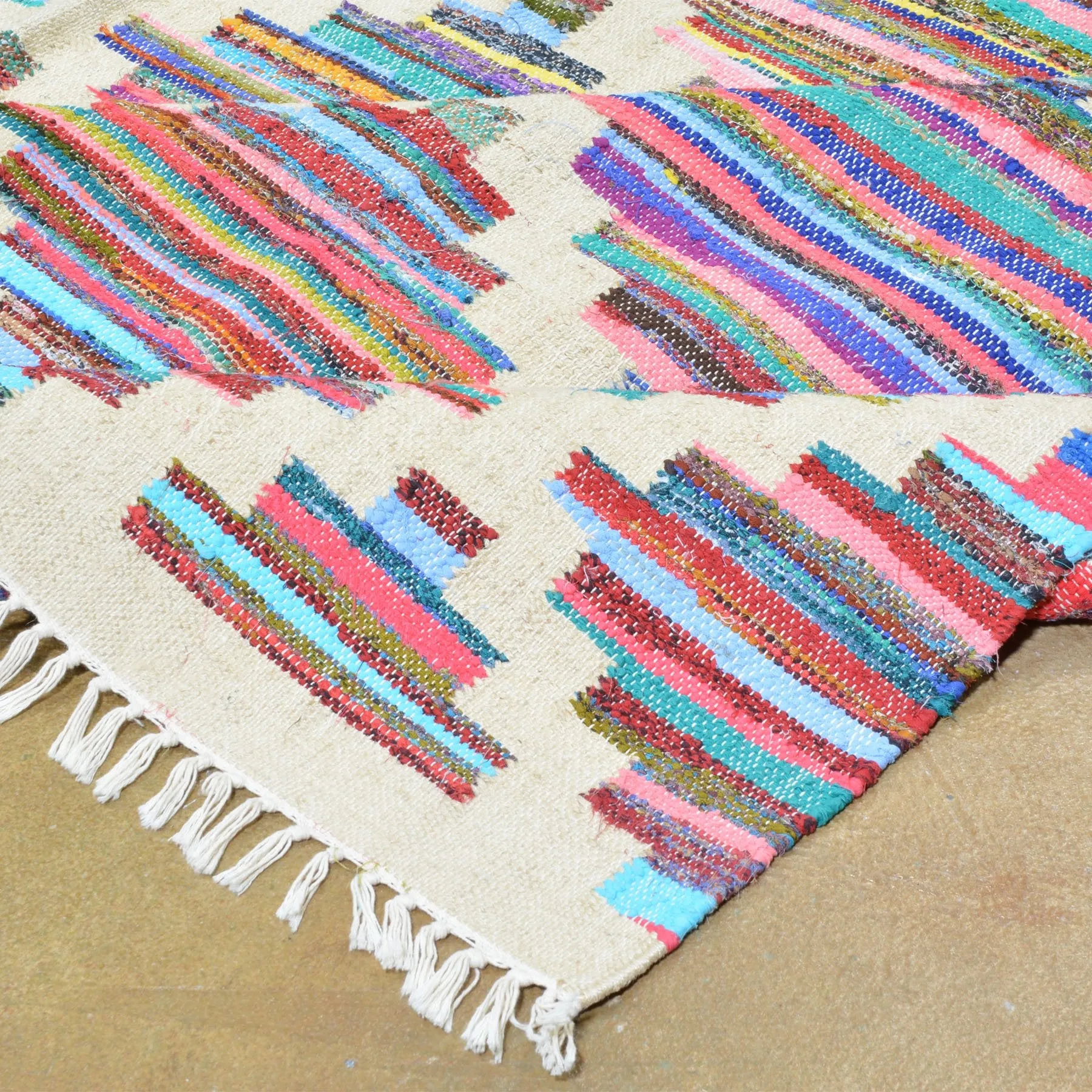 Hand-Woven Modern Oriental Geometric Design Flatweave Rug (Size 8.10 X 11.10) Brrsf-6069