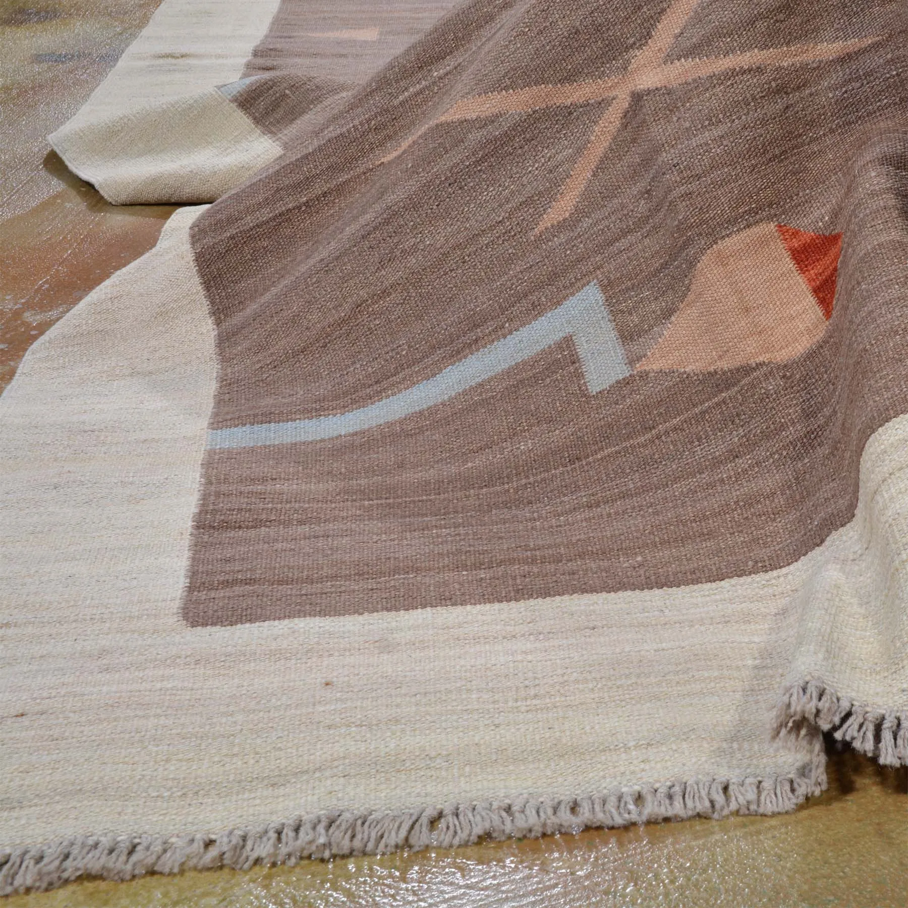 Hand-Woven Reversible Kilim Handmade Wool (Size 8.0 X 10.0) Brrsf-6021